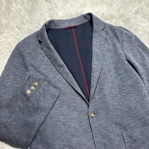 MARINE LAYER Pacifica Knit Stretch Blazer Sport Coat Unconstructed Blue Men's 44